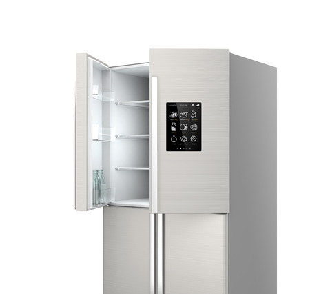 open two door refrigerator