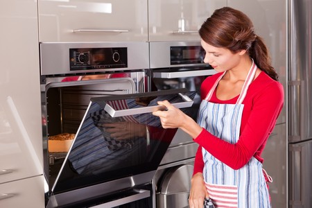 opening an oven